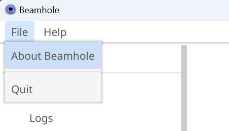 Beamhole version information